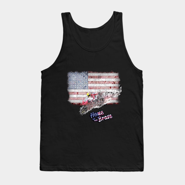 USA flag - home of the brave Tank Top by momo1978
